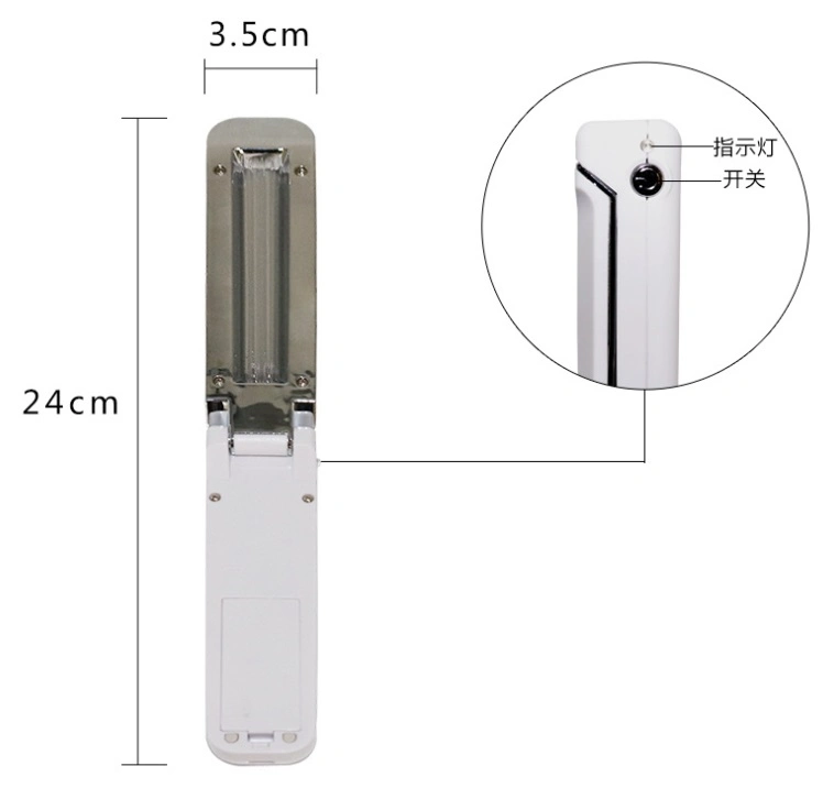 Portable Disinfection Lamp Handheld UV Light Santitizer Travel Foldable Light