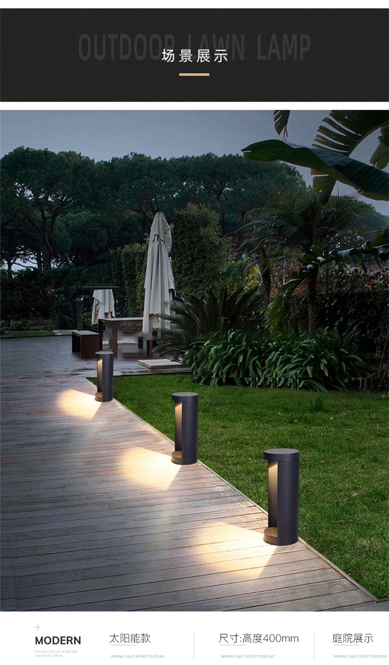 Waterproof Outdoor Light LED Garden Light Morden Solar Lawn Light Solar Landscape Lamps