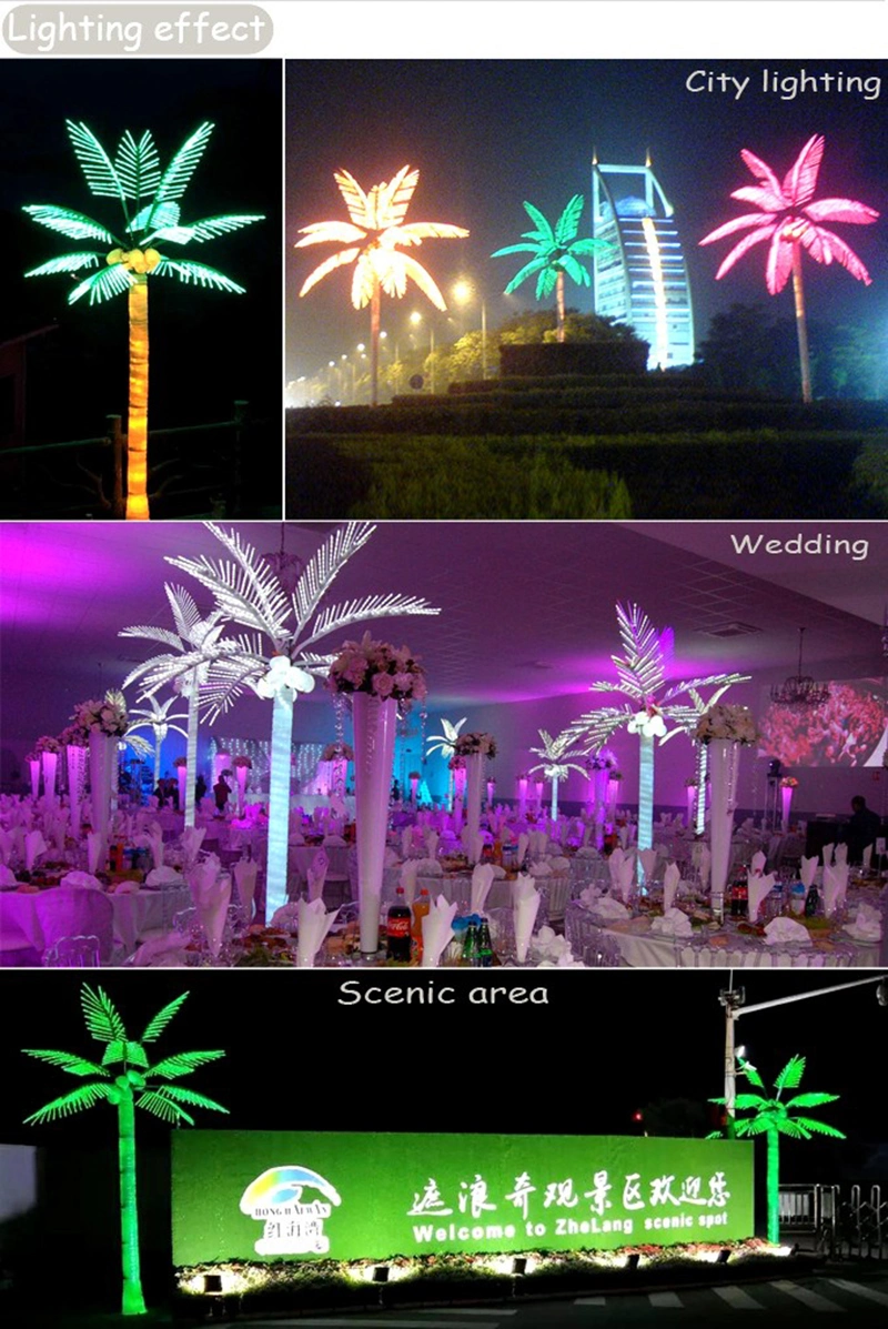 Toprex Decor Christmas Event Decoration Outdoor Electric Lighted Lamp LED Palm Tree