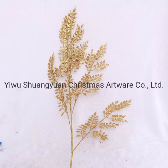 Hotsale Decorative Gold Artificial Branch with Glitter for Decoration