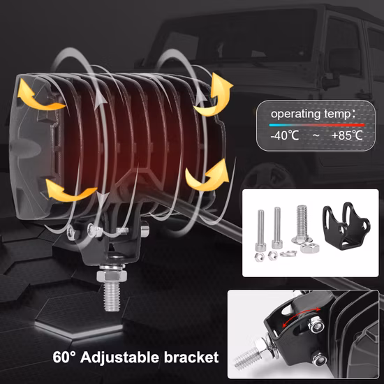 LED Fog Light Lamp For 15-19 Dodge Charger SRT Hellcat 14-19 Grand Cherokee Pair