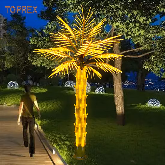 Toprex Decor Christmas Event Decoration Outdoor Electric Lighted Lamp LED Palm Tree