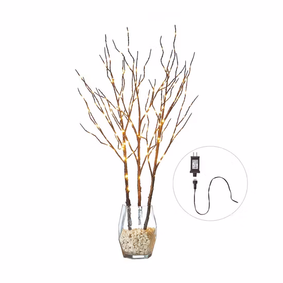 Willow Branches Brown with Fairy Lights Decor 32in 150LED