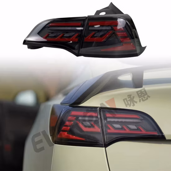 Tail Lights Compatible for Dodge Challenger 08-14 LED Rear Lights Sequential Indicator Assembly (Red Lens)